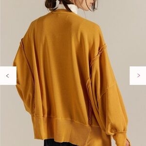 Free People Mustard Camden Sweatshirt